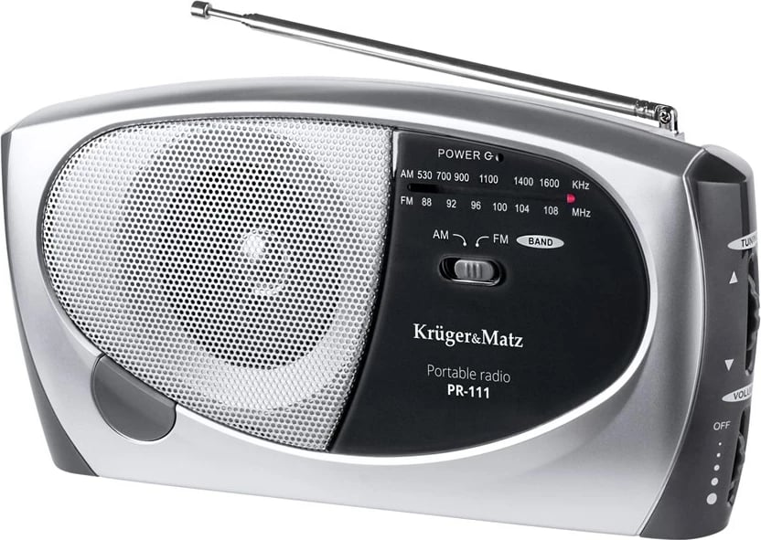 Radio portativ Kruger&Matz PR-111, AM/FM, Argjendtë