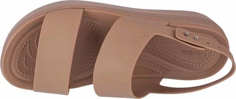 Sandale Crocs Brooklyn Low Wedge për femra, kafe