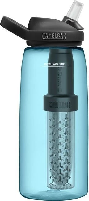 Shishe me filtër CamelBak eddy+ 1L, e filtruar nga LifeStraw, True Blue