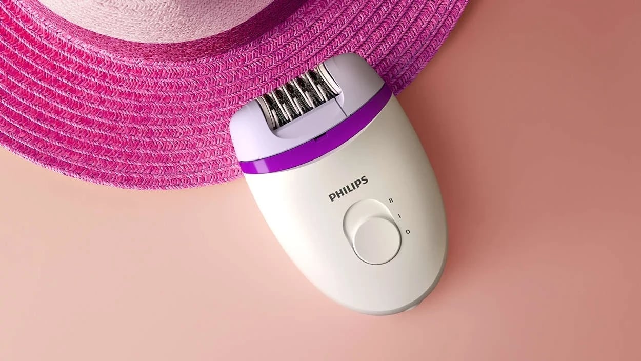 Epilator Philips Satinelle Essential BRE225/00, bardhë-vjollcë