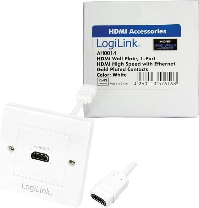 Adapter HDMI LogiLink, i bardhë