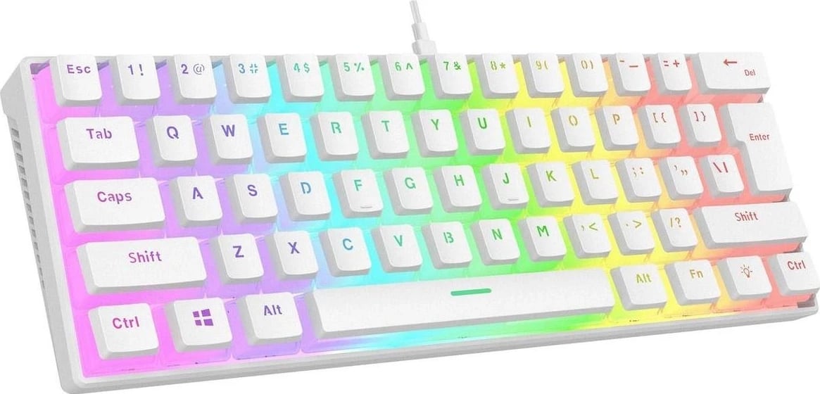 Tastaturë mekanike Rampage RADIANT K11 RGB, e bardhë