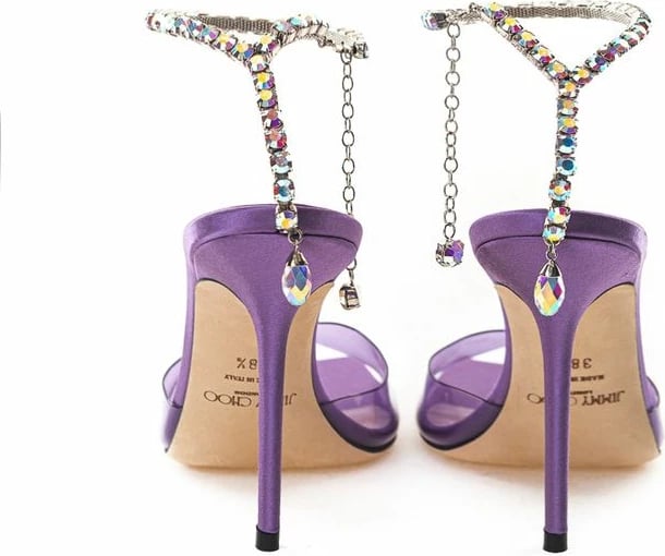 Sandale Jimmy Choo për femra, e purpurt