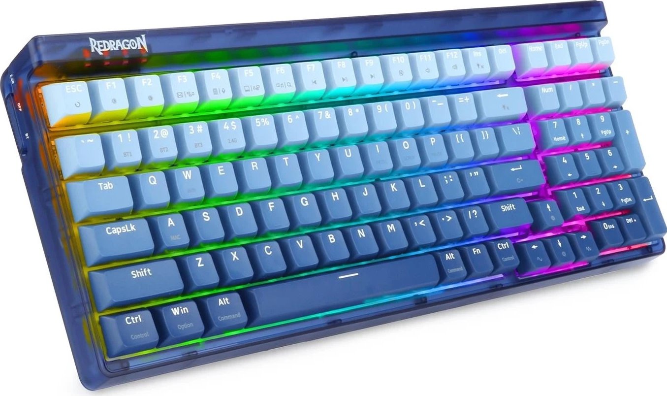 Tastierë Redragon K656 PRO 3-Mode Wireless RGB, blu