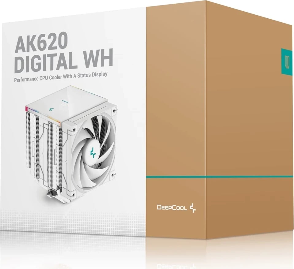 Ftohësi Procesori DEEPCOOL AK620 Digital WH, 12 cm, Bardhë