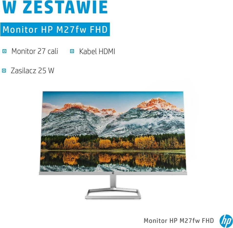 Monitor HP M27fw, 27", Full HD, i bardhë