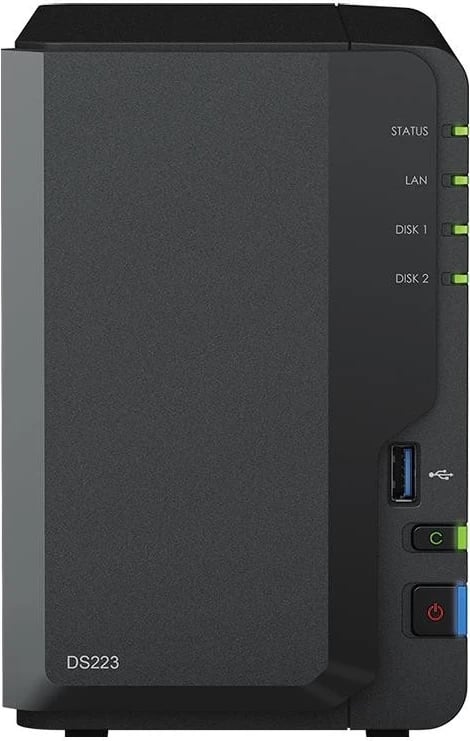 NAS Synology DS223, 1 GB RAM, 1700 MHz