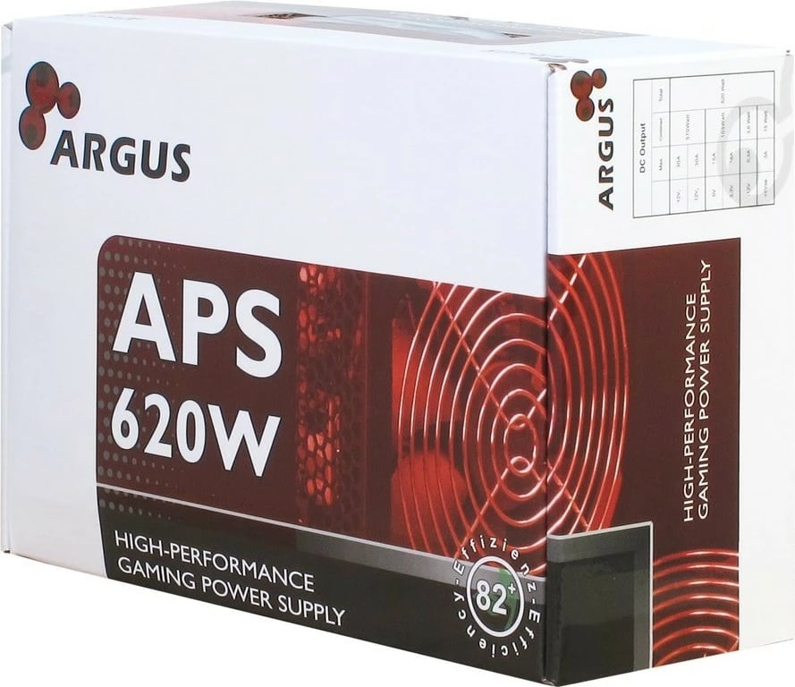 Kasë Inter-Tech Argus APS, 620 W, 115 - 230 V, 47 - 63 Hz, e verdhë