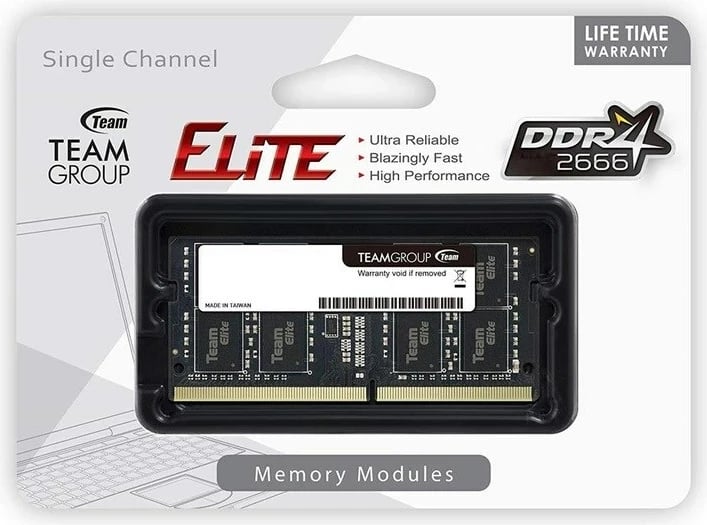 RAM Memorje TEAMGROUP Elite TED48G2666C19-S01, 8 GB, DDR4, 2666 MHz