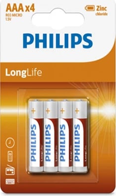 Philips Bateri AAA Longlife 4 / set