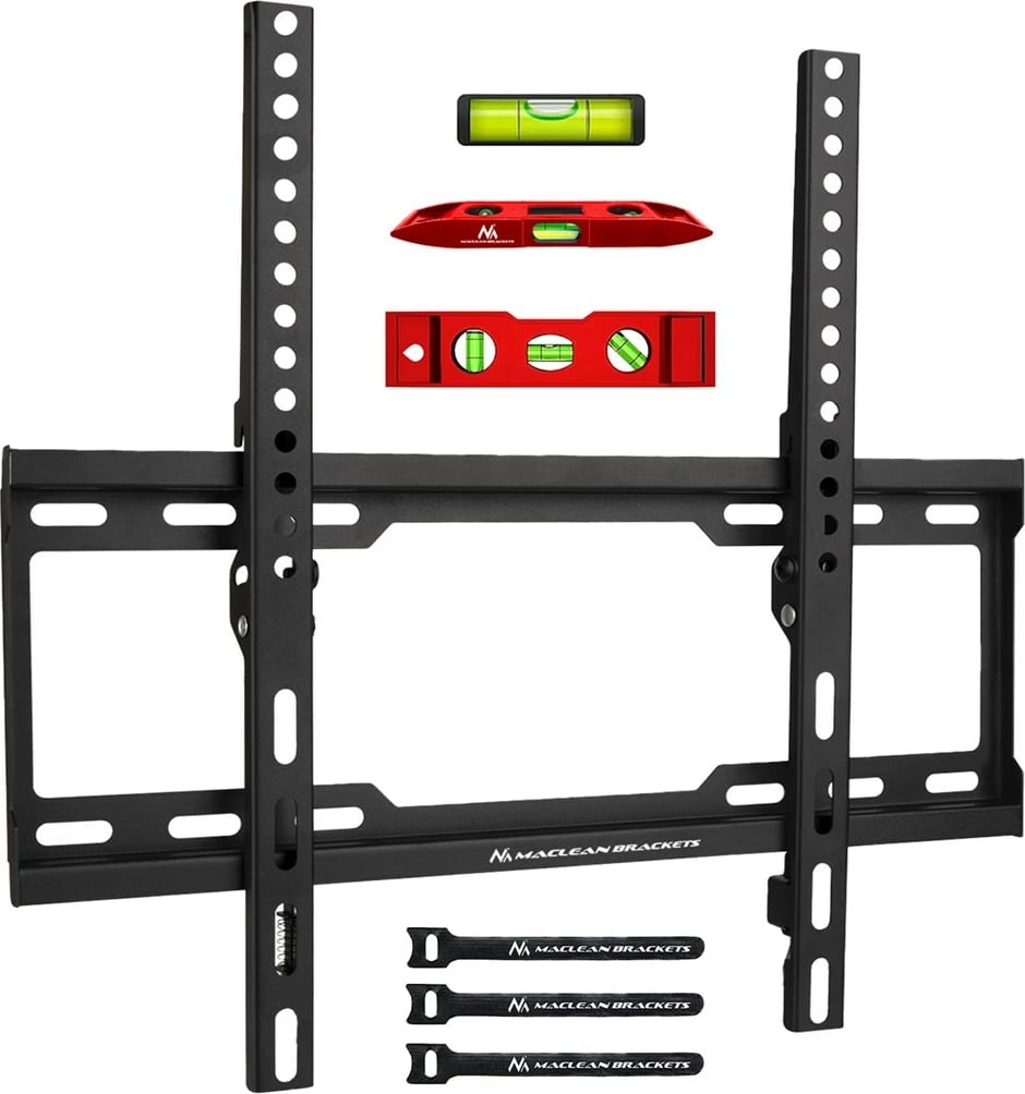 Mbajtës muri TV Maclean MC-412 32"-70" VESA 400x400 45kg i bardhë