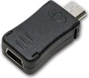 Adapteri LogiLink, mini USB në micro USB, i zi