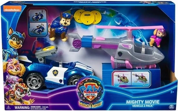 Set lodrash PAW Patrol Movie 2, Skye & Chase Vehicles, Spin Master