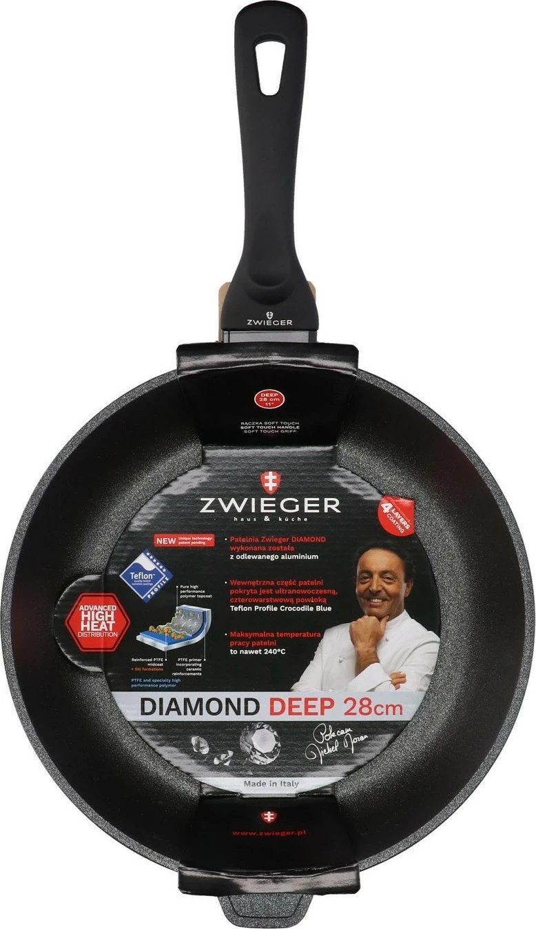 Tigan Zwieger Diamond 28 cm, alumini, Teflon Profile Shark Blue