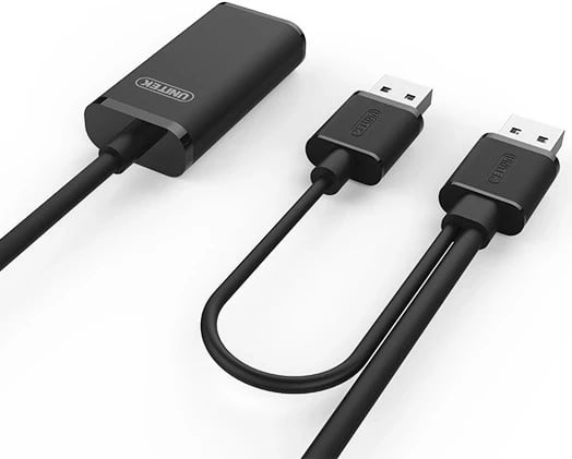 Përshtatës Unitek USB-A, 2x USB, 5.0m, e zezë