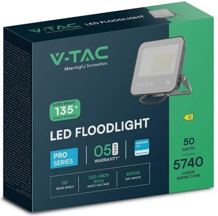 Projektor LED V-TAC VT-4455 FLOODLIGHT PRO SERIES 50W Samsung Chip 4000K 5740lm i zi