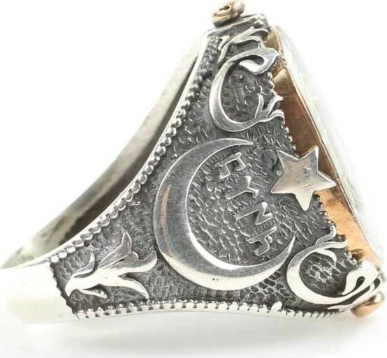 Unazë për meshkuj Nusret Takı, 925 Sterling Silver, e bardhë