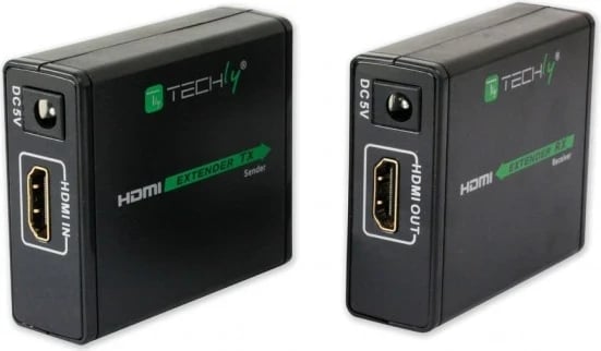 Konvertues Techly, HDMI mbi UTP, ngjyrë e zezë