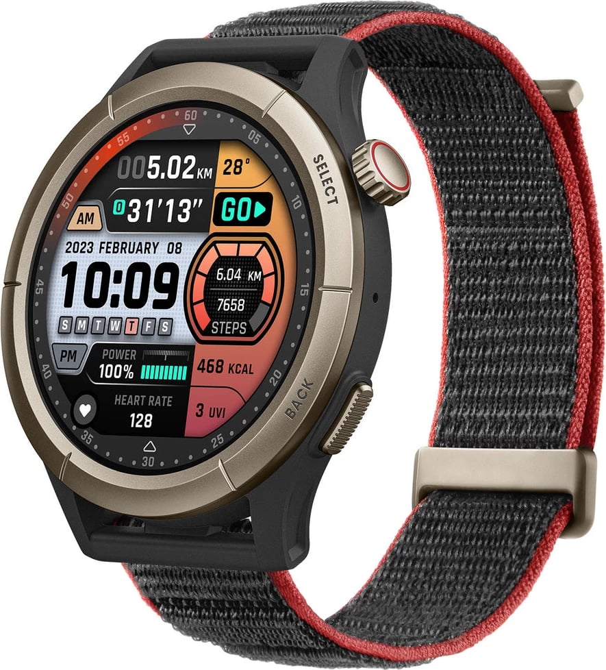 Smartwatch Amazfit Cheetah Pro Run, 1.45", GPS, e zezë