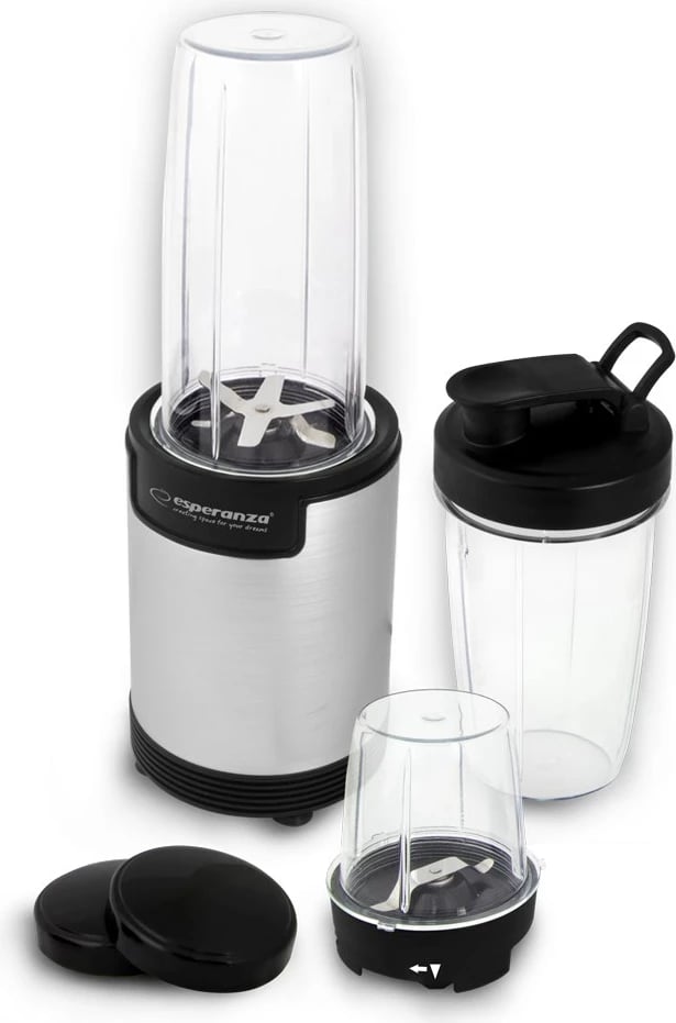 Blender për smoothie Esperanza Nutri Bomb EKM030, 9 në 1, 900W, hiri