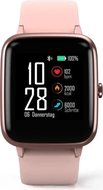 Smartwatch Hama Fit Watch 5910, IP68, matje e pulsit, GPS, rozë