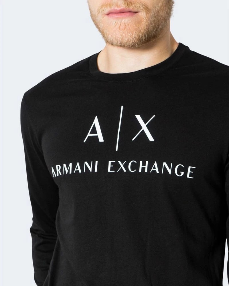 Maicë me mëngë të gjata për meshkuj Armani Exchange, e zezë