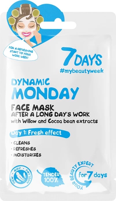 Maskë për fytyrë 7days Dynamic Monday, 28gr