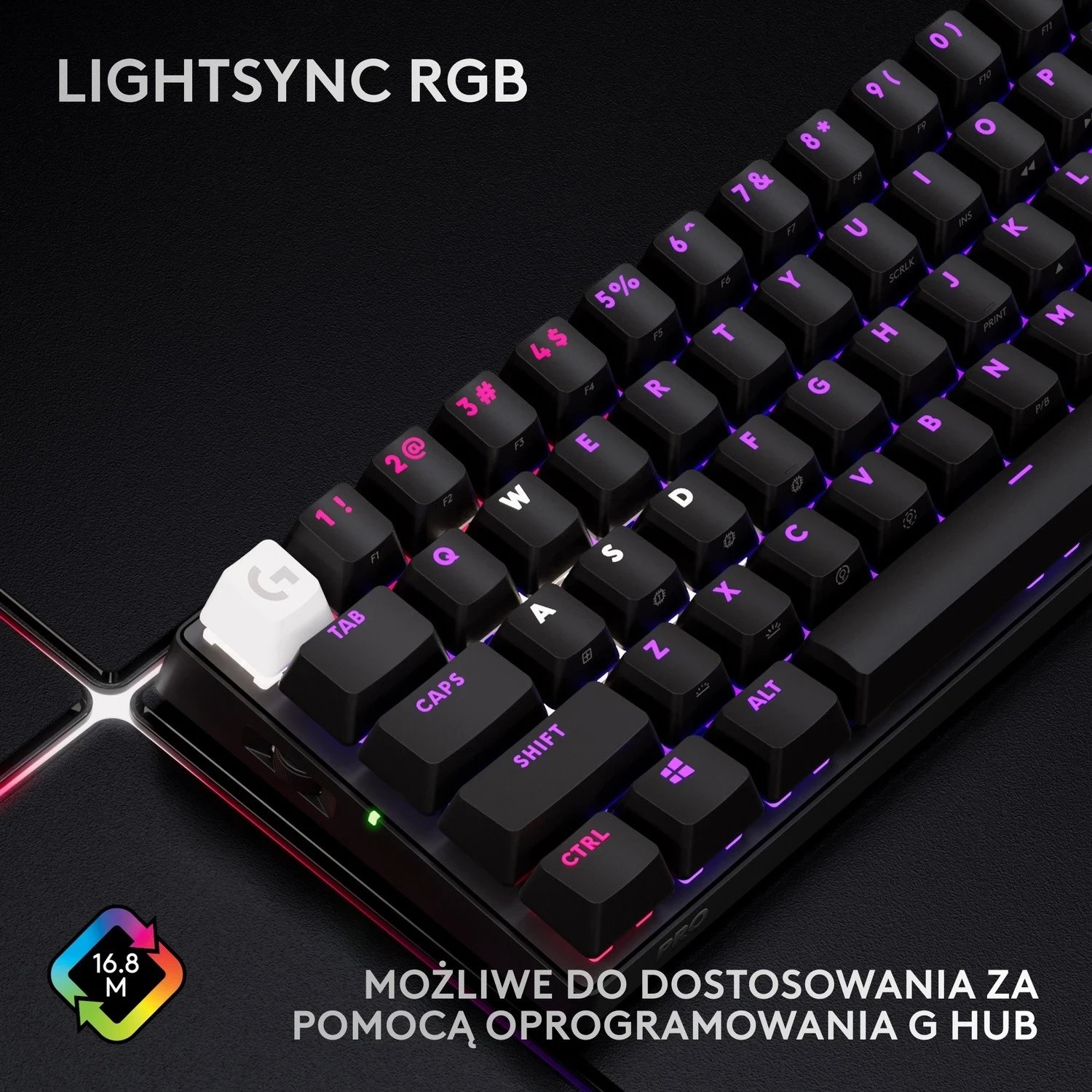 Tastierë Logitech G Pro X 60 Lightspeed, RGB, e zezë