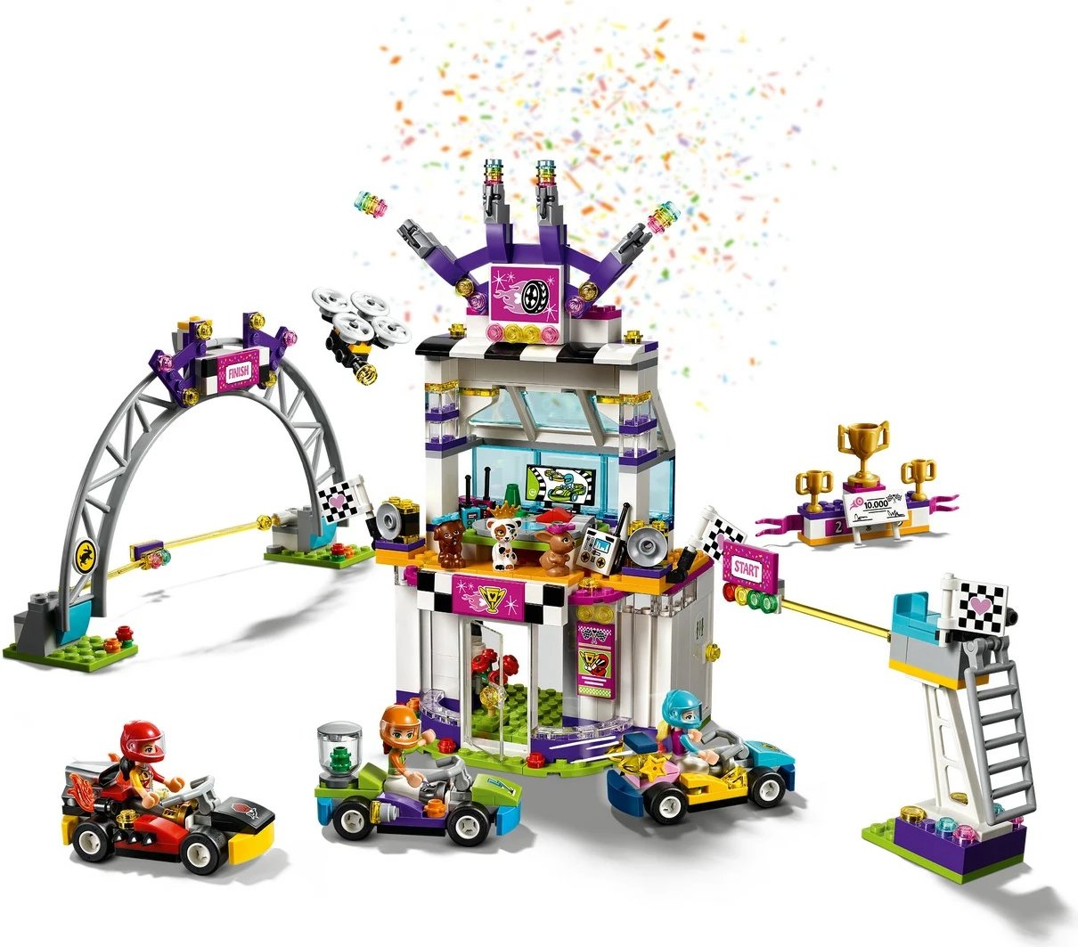 Set ndërtimi LEGO Friends The Big Race Day 41352, 648 pjesë