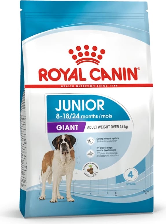 Ushqim i thatë për qen Royal Canin Giant Junior, 15 kg