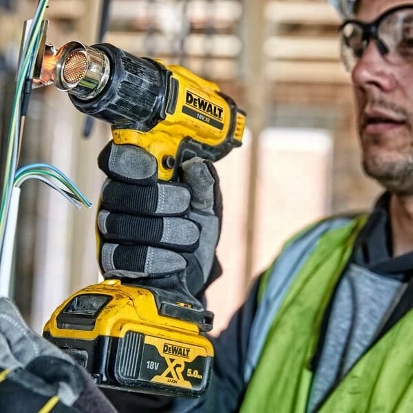 Fen industrial DeWalt DCE530N-XJ, 190 l/min, 530 °C, i verdhë