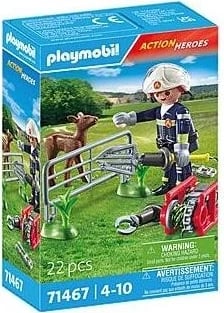 Seti i ndërtimit Playmobil Action Heroes 71467, Për shpëtimin e kafshëve