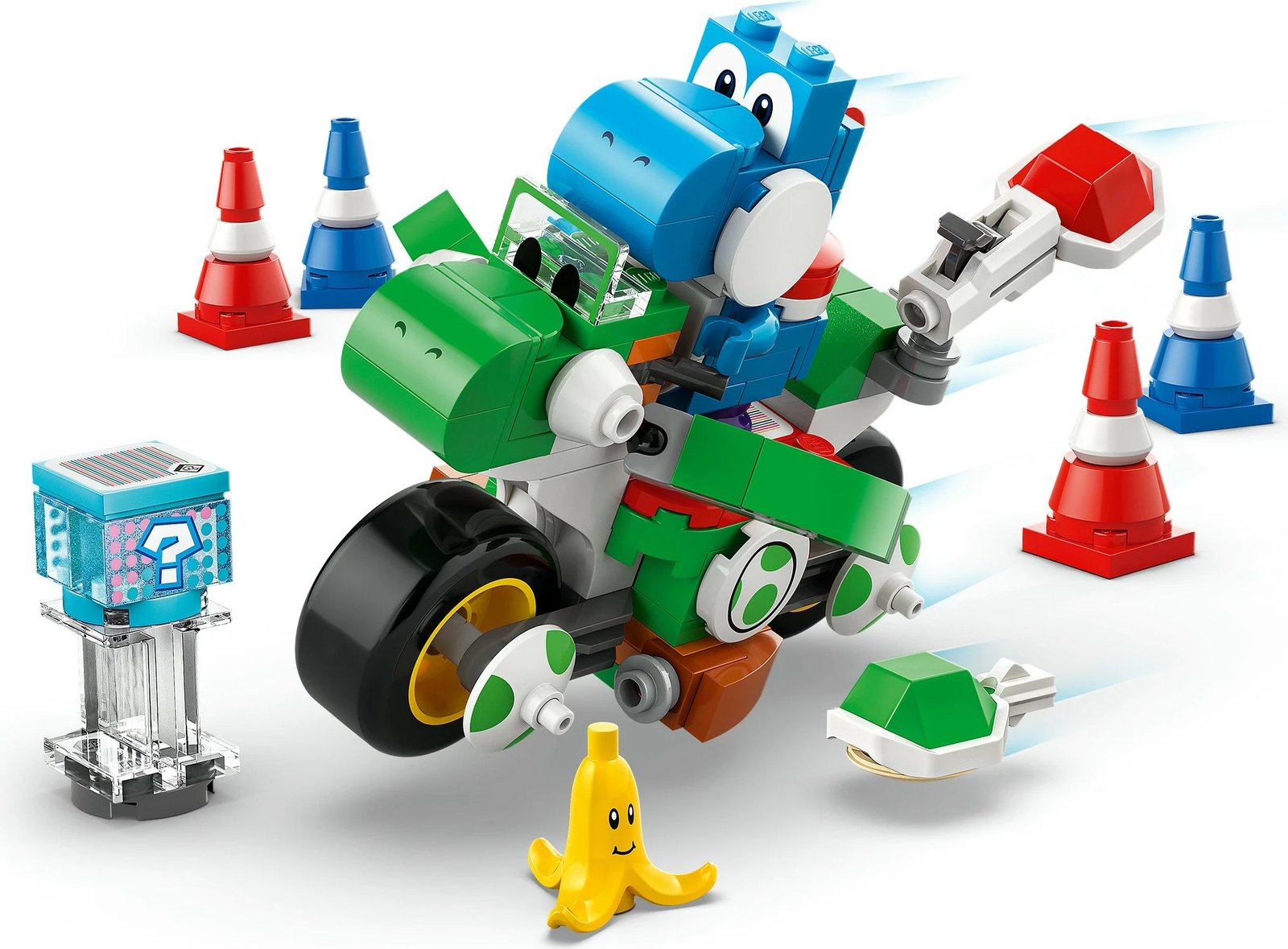 Set ndërtimi LEGO Mario Kart Yoshi Bike, 133 pjesë, shumëngjyrësh