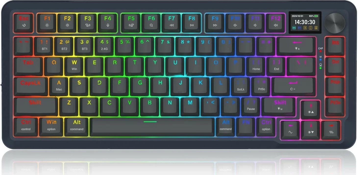 Tastierë Redragon Flekact K708-RGB-PRO, RGB, mekanike, e zezë