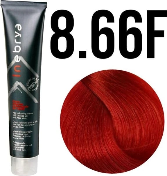 Ngjyrë për flokë Inebrya 8/66F Bionde e qelët,e kuqe e zjarrt, 100 ml