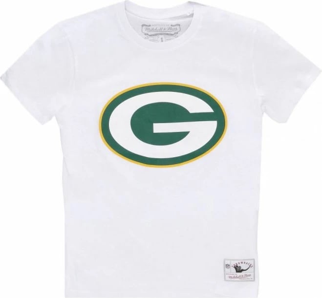 Maicë Mitchell & Ness për Meshkuj, NFL Team Logo Tee Green Bay Pacers, e Bardhë