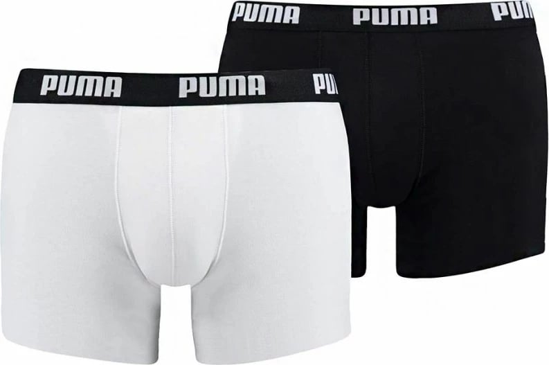 Të brendshme për meshkuj Puma, Basic M Boxer 2P, të bardha dhe të zeza