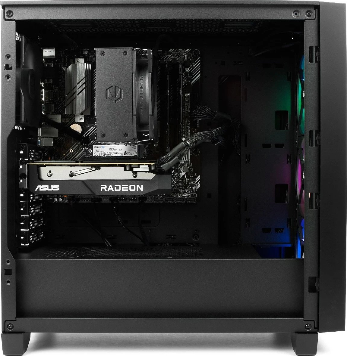 Kompjuter Komputronik Infinity R550 BX10, AMD Ryzen 5 5600, 32GB RAM, RX 7600 8GB, 2TB SSD, 4TB HDD, pa sistem operativ, e zezë