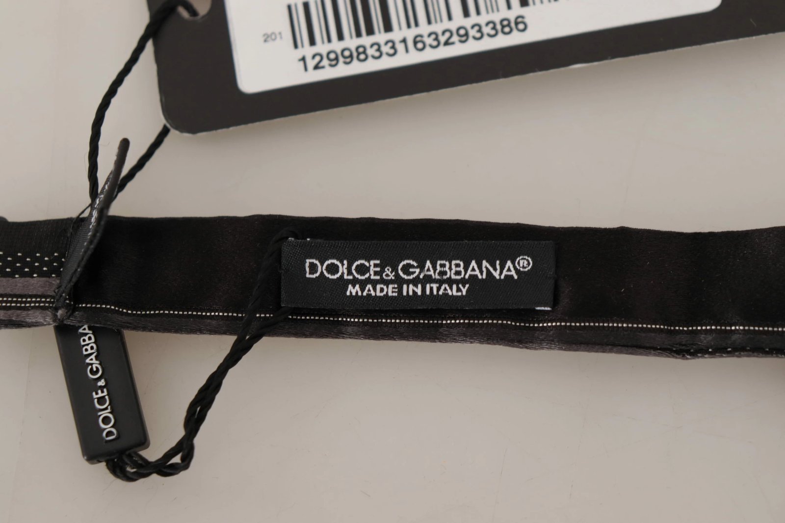 Papion Dolce & Gabbana për meshkuj, i zi me vija gri