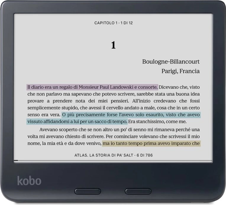 Lexues e-book KOBO Libra, 7", 32 GB, Wi-Fi, I zi