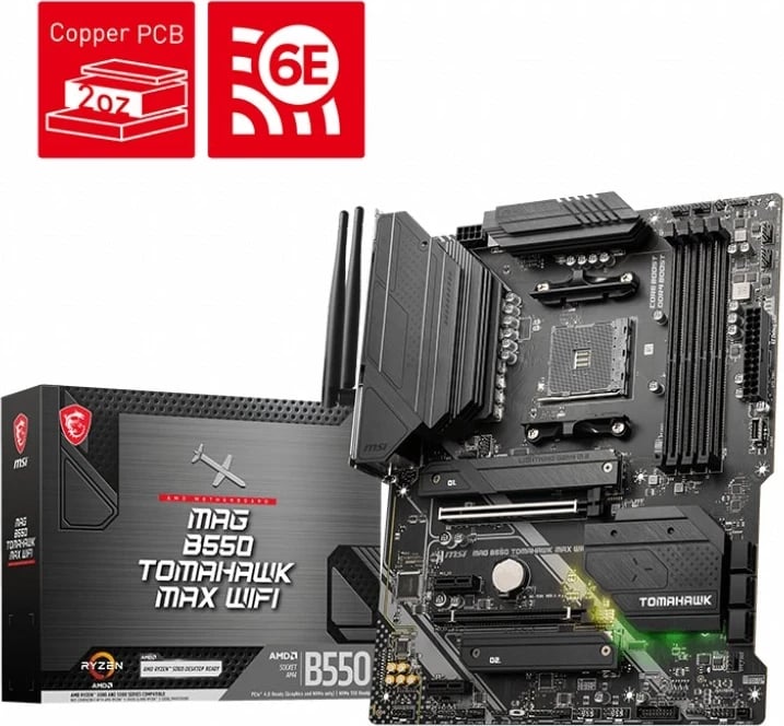 Pllakë amë MSI MAG B550 TOMAHAWK MAX WIFI, Socket AM4, ATX