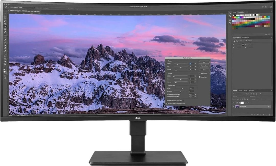 Monitor LG 35BN77CP-B, 35", Quad HD, LED, i zi