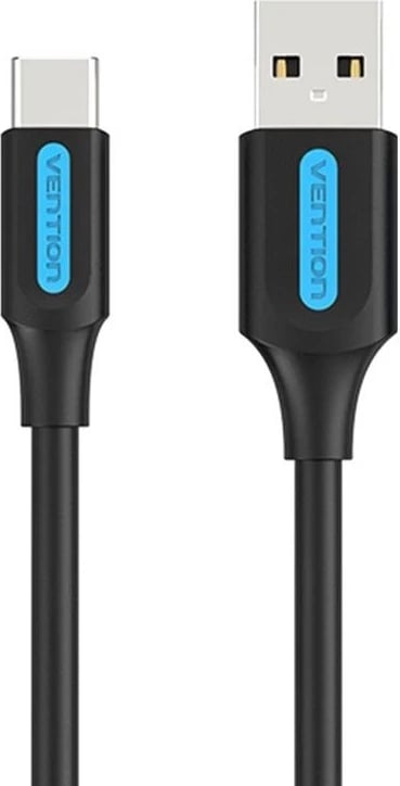 Kabëll Vention USB-A 2.0 do USB-C, 3A, 0,5m, i zi