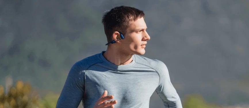 Kufje Wireless SHOKZ Openrun Mini, Blu