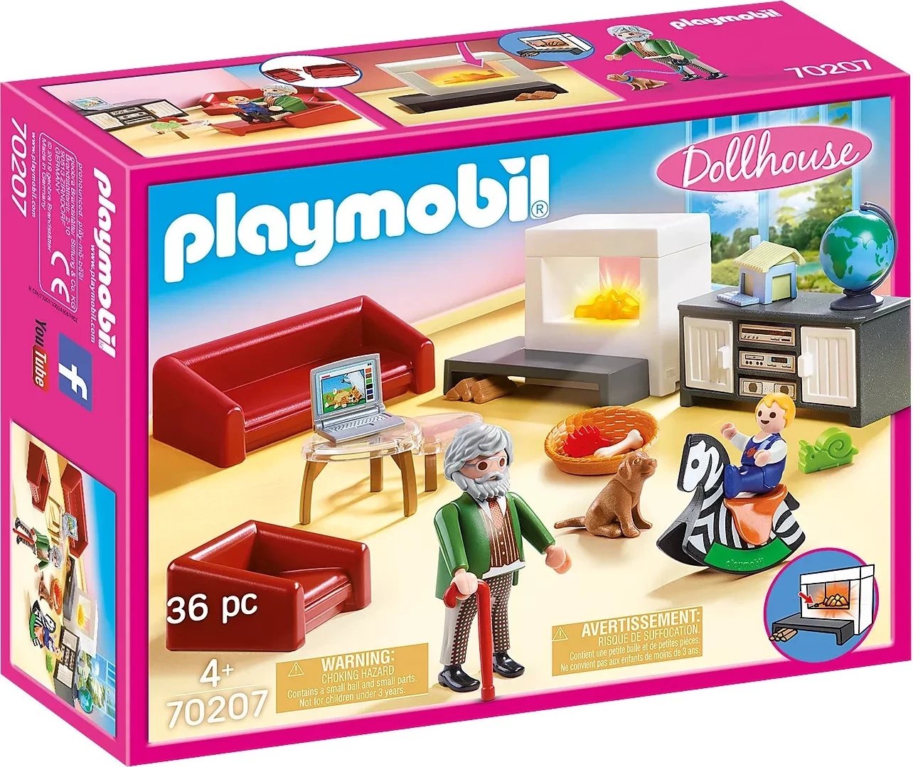 Shtëpi kukullash Playmobil 70207, salon i rehatshëm