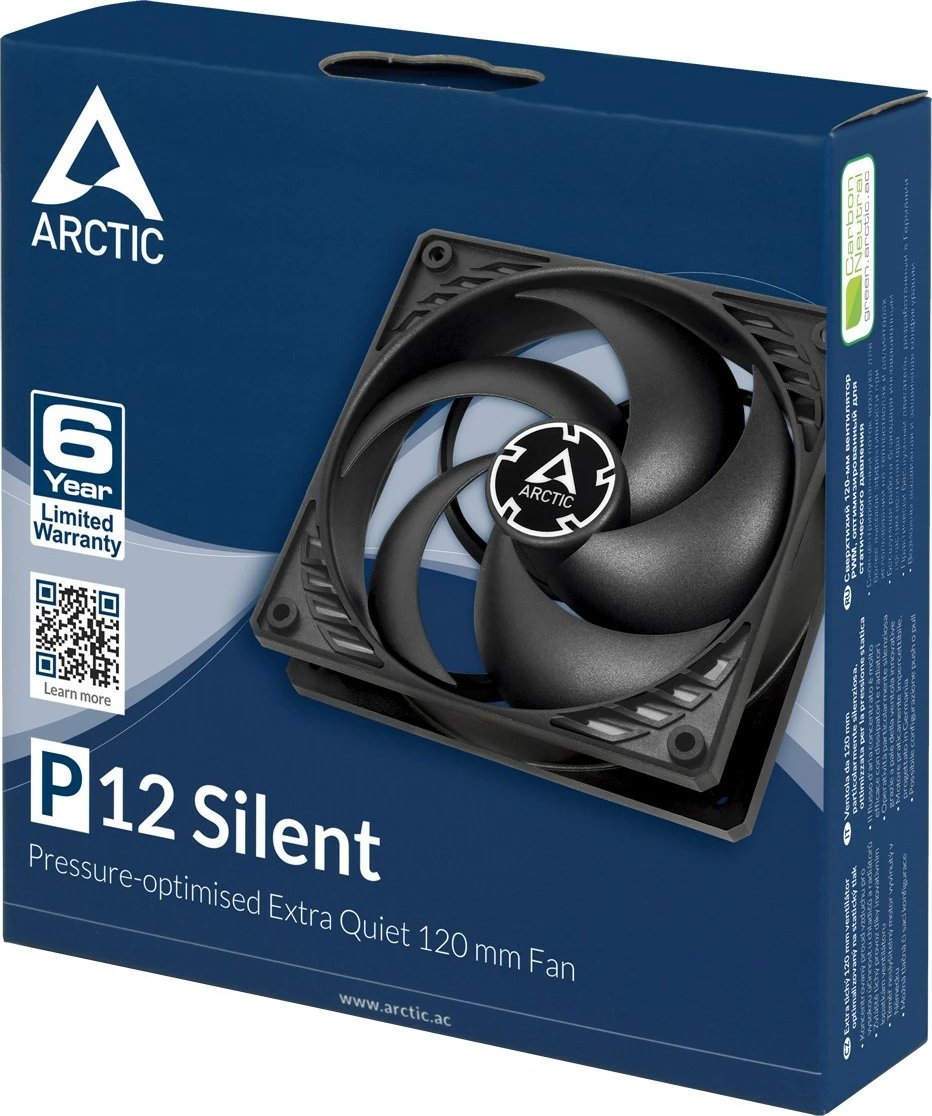 Ventilator ARCTIC P12 Silent, 120 mm, 1050 RPM, i zi