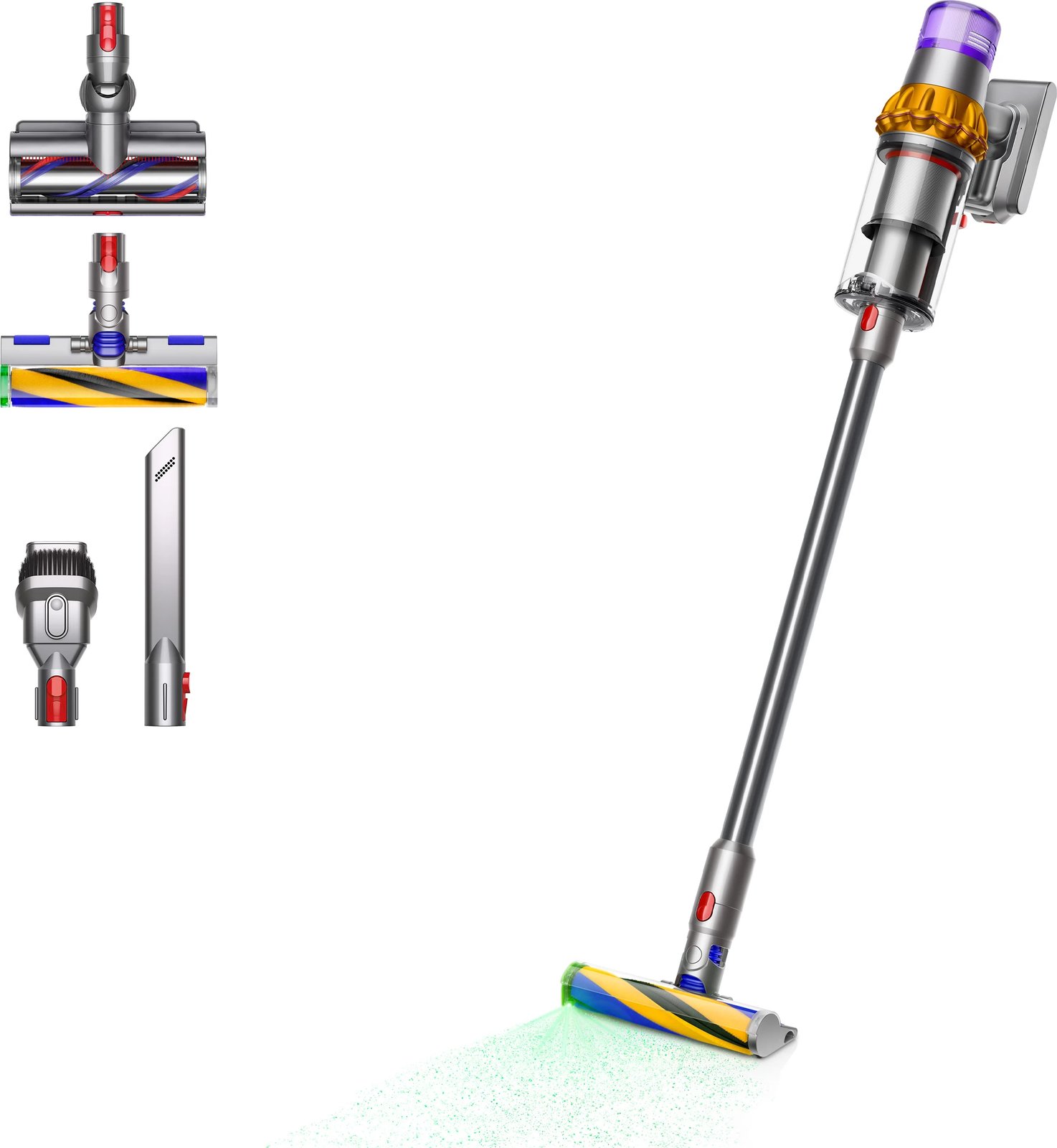 Fshesë elektrike DYSON V15 Detect Absolute, Nickel, Yellow