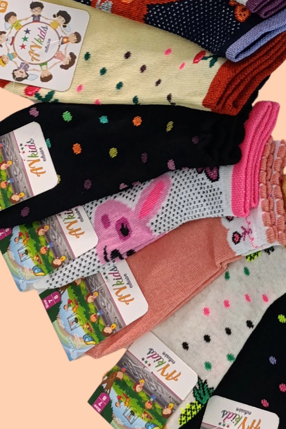 Çorape për fëmijë Kral Socks, shumëngjyrëshe, set 4 copë