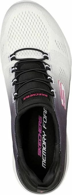 Atlete Skechers femra, të bardha dhe të zeza