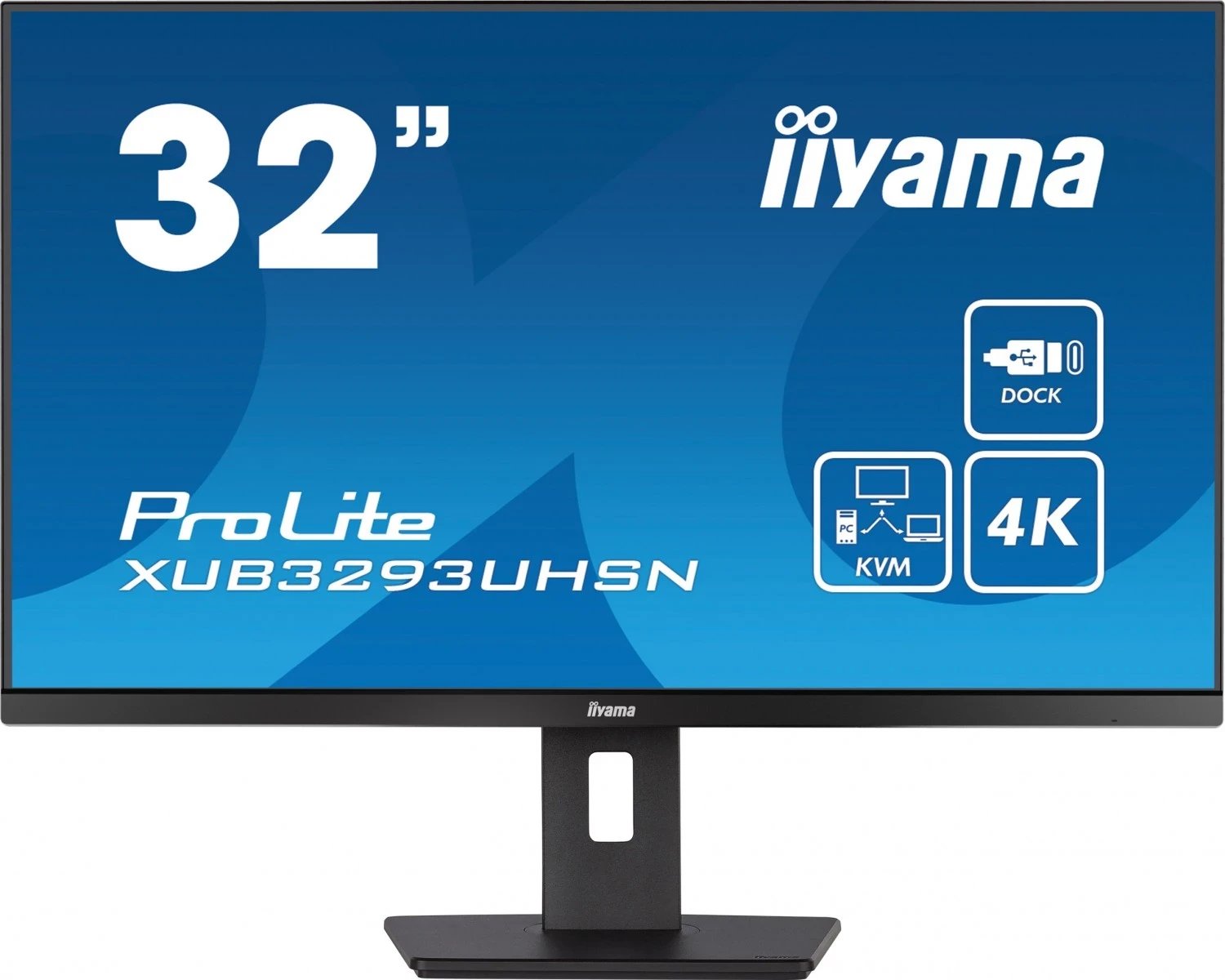 Monitor iiyama XUB3293UHSN-B5, 31,5", 4K Ultra HD, i zi